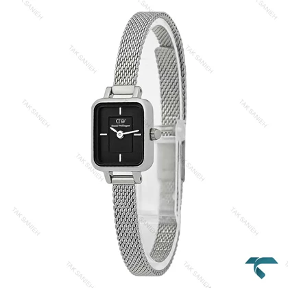 ساعت زنانه دنیل ولینگتون مینی مستطیلی سیلور صفحه مشکی DW-7976-L