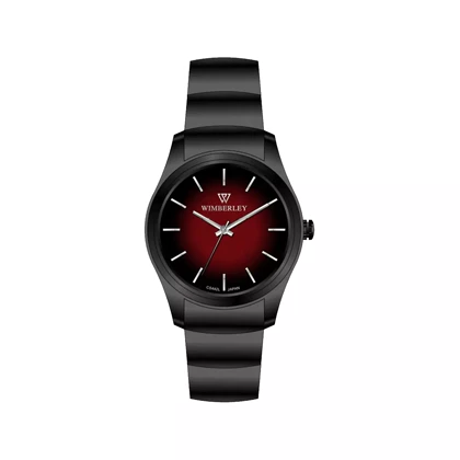 ساعت مچی ویمبرلی زنانه فلزی مشکی صفحه قرمز WB-CS442L-X