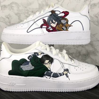 کفش نایک ایرفورس کاستوم Attack on Titan طرح ارن و میکاسا کد 78323