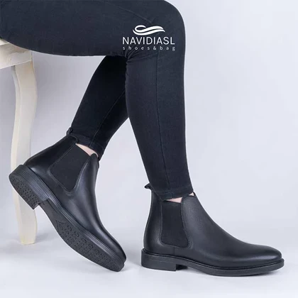 نیم بوت مردانه چرم کلاسیک کد7004011