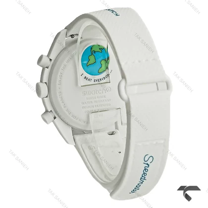 ساعت امگا سواچ مون واچ من همه رو شکست میدم... سفید Swatch-10201-U