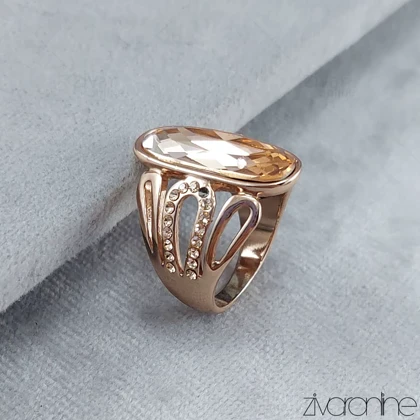 انگشتر زنانه نگین‌دار وینویز رزگلد 30110