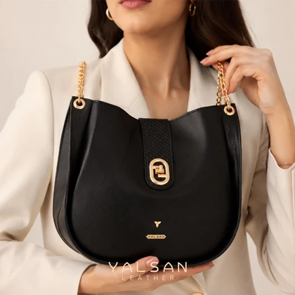 کیف دوشی زنانه چرم یلسان مدل لنا کد 101-MRV