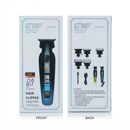 ماشین اصلاح و خط‌زن حرفه‌ای GW مدل GW-9851 کدA0017 گالری ساعت ضرابی