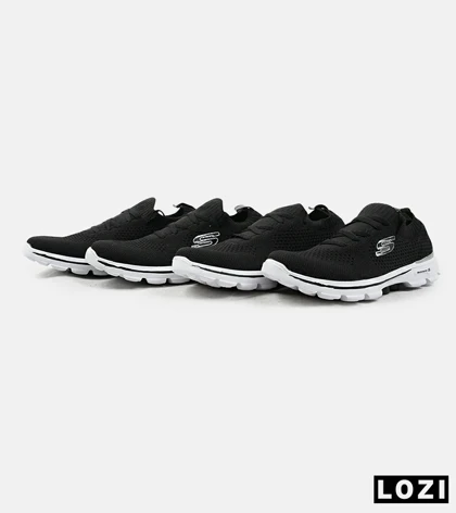 کفش کتانی بزرگ پا مشکی سفید اسکیچرز SKECHERS