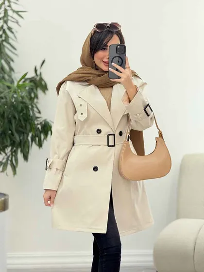 بارانی ژیله پرچ دار