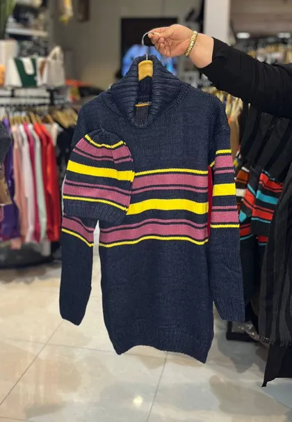 تونیک بافت با کلاه تیارا کد 7366