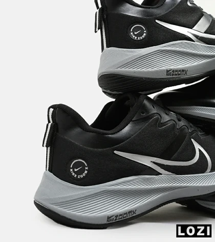 کفش کتانی مردانه مشکی طوسی NIKE AIR zoomx