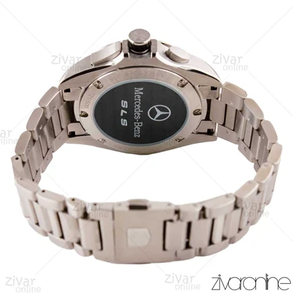 ساعت تگ هویر مرسدس بنز مردانه نقره ای صفحه مشکی 102961