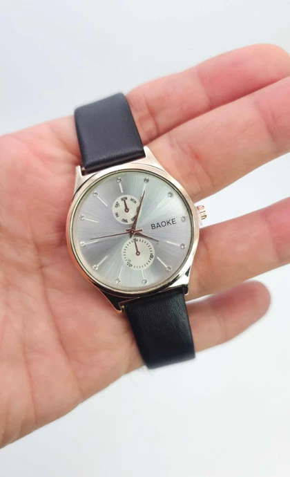 ساعت مچی زنانه باوک BAOKE بند چرمی ، اسپرت و روزمره با جعبه کادویی