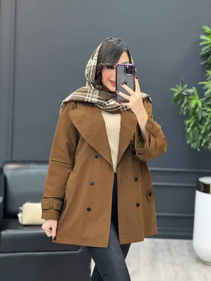 بارانی شش دکمه جیب پاگن