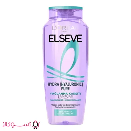 شامپو متعادل کننده چربی لورآل السیو مدل HYDRA PURE حجم 300 میل