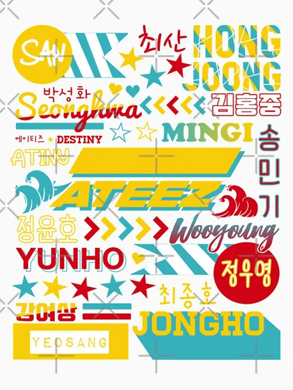 تیشرت آتیز | ATEEZ COLLAGE کد 227132