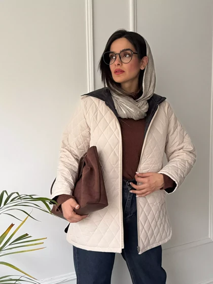 کاپشن زنانه کلاهدار آستردار ونوس **