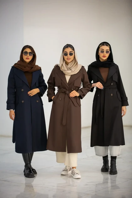 مانتو پرادا ژیله دار ماکسی