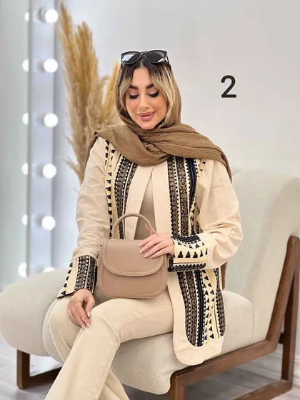 مانتو کتی لینن خرجه کاری هندی