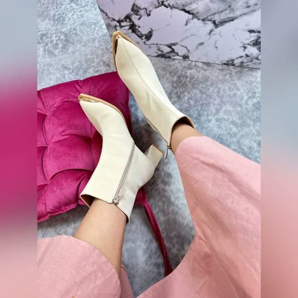 نیم‌بوت 6 سانت پاشنه جلوخوکی آهنی _ 1295