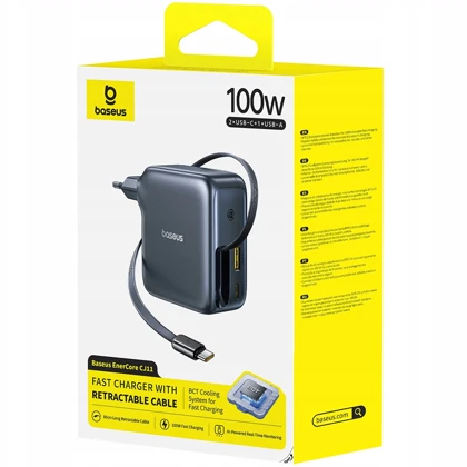 شارژر دیواری 100 وات باسئوس Baseus مدل CJ11 E0120M سه پورت