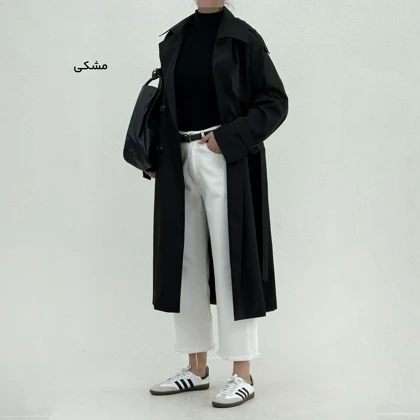 ترنچ کت بلند زنانه چاک‌دار | آی بولک