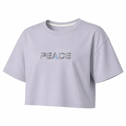کراپ آستین کوتاه طرح Peace