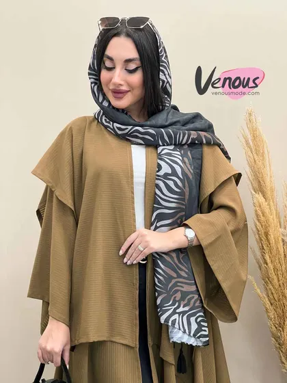 مانتو حریر جلو ژیله
