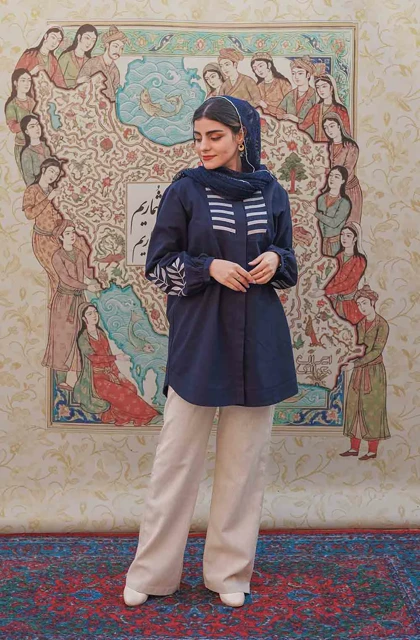 شومیز مانتویی مدل آنیا
