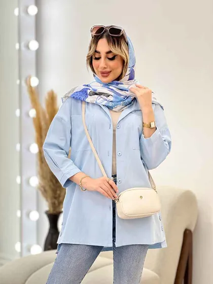 مانتو آستین پیله بغل سه دکمه