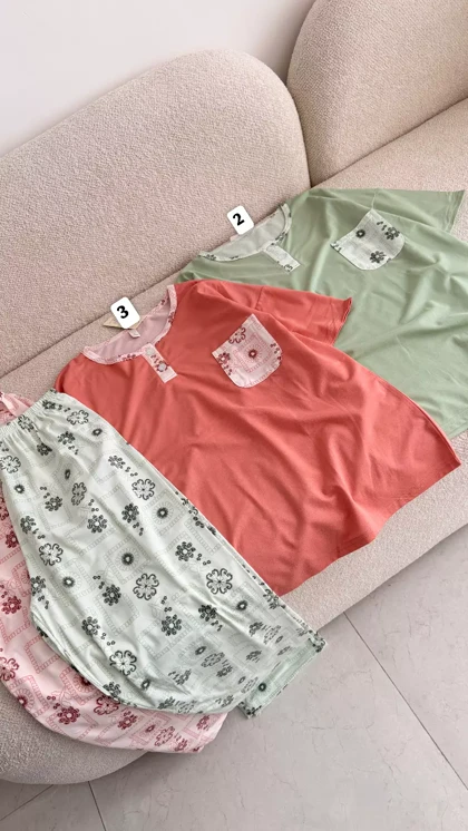 ست گلی تیشرت شلوار3339