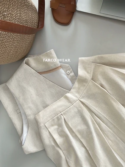 دامن لینن بلند تابستانه خنک و سبک - مدل ماریا کد 087