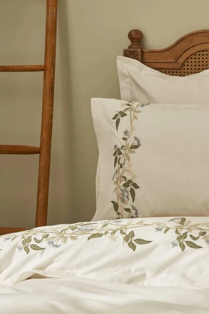 سرویس روتختی دو نفره Karaca Home مدل Nancy پنبه - سفید