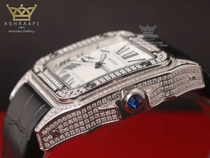 ساعت مچی کارتیه سانتوس دایموند Cartier Santos 100 diamond