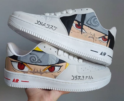 کفش اسپرت NARUTO کاستوم کتانی انیمه ناروتو ایرفورس نایک nike air force کد 73127