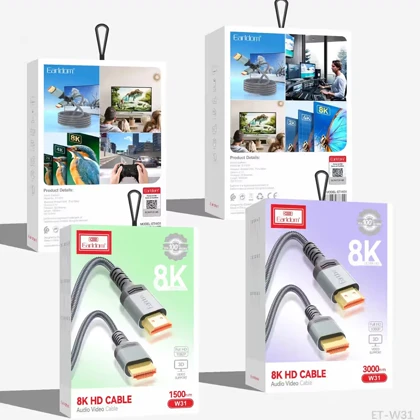 کابل HDMI 2.1 ارلدام Earldom مدل W31 طول 1.5 متر