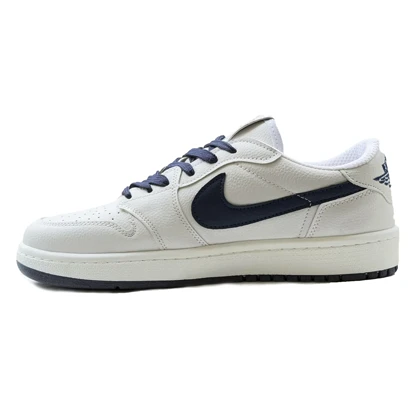 کتانی اسپرت مردانه مدل نایک تراویس سوپریم Nike Supreme رنگ سفید سرمه‌ای کد 51447