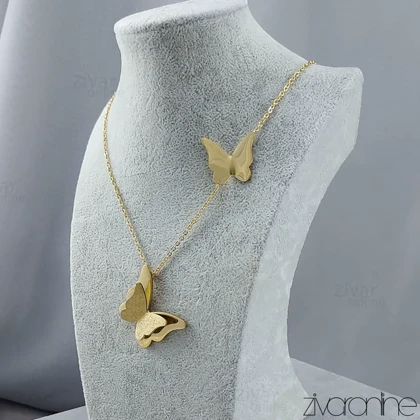 رولباسی زنانه با پلاک پروانه طلایی 50079