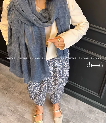 شال نخ لینن نازک و لطیف