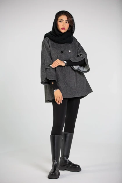 پالتو یقه ایستاده 6 دکمه