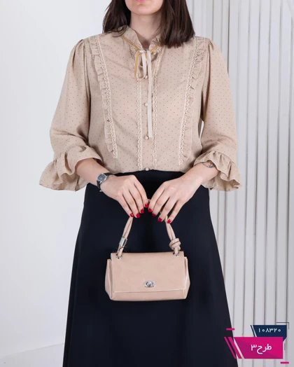 شومیز مجلسی یقه چین‌دارطرحدار RANA