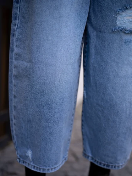 شلوارجین زنانه مدل بارل قد 90 شناسه71195