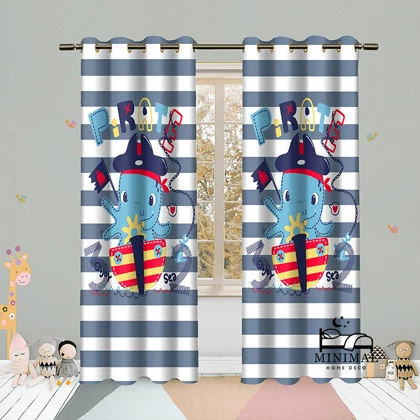 پرده کودک طرح هشت پا مدل W4990