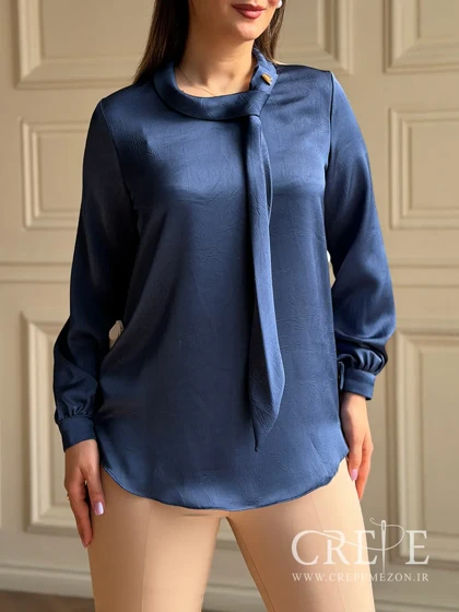 شومیز پتینه یقه کرواتی