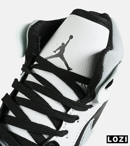 کفش کتانی ساق‌دار مردانه و زنانه سفید مشکی طوسیNIKE jordan 1 مدل 7689