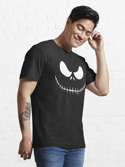 تیشرت کابوس پیش از کریسمس تیشرت Nightmare Before Christmas طرح Skellington White Essential