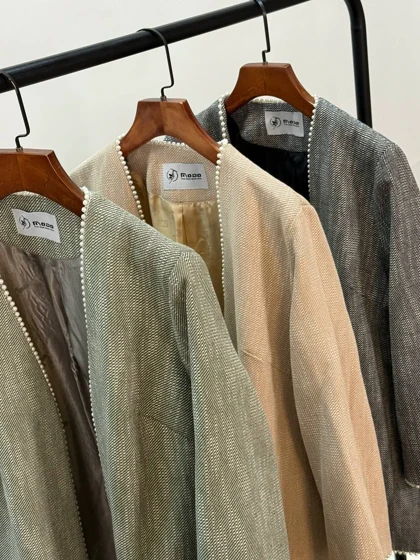 کت زنانه مجلسی توئیت جناغی آستردار پاییزه