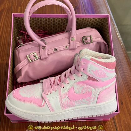 ست کیف و کفش دخترانه صورتی