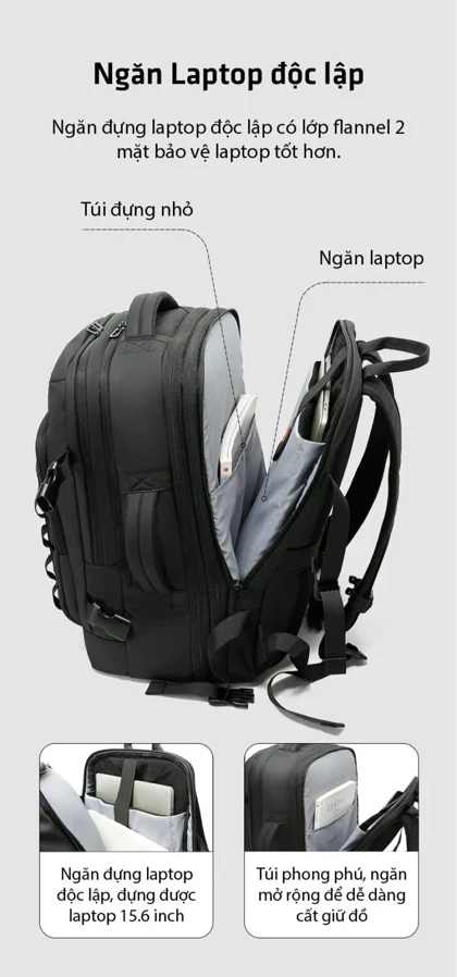 کوله پشتی اورجینال بنج مدل BANGE - BG3055