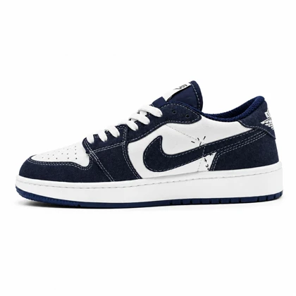 کفش و کتانی مردانه مدل نایک ترویس NIKE TRAVIS رنگ سفید سرمه ای کد 30198