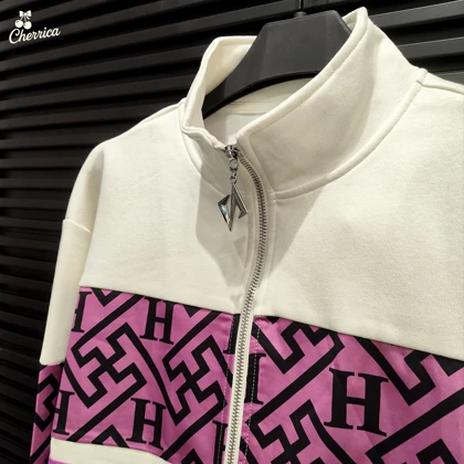 ست سویشرت و شلوار سفید و بنفش وارداتی زنانه کد 22