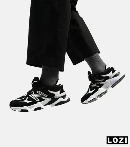 کفش کتانی مردانه و زنانه مشکی سفید NEW BALANCE 9060 مدل 2155