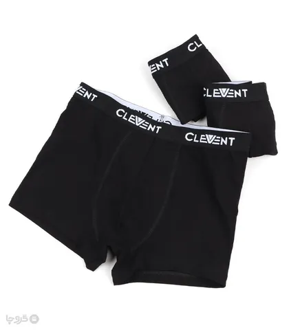 پک شورت مردانه پادار نخی کش از رو Clevent کلونت کد 2408 - بسته 3 عددی
